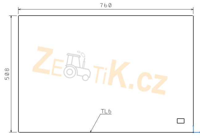 Sklo zadní stěny MK8 Z3011