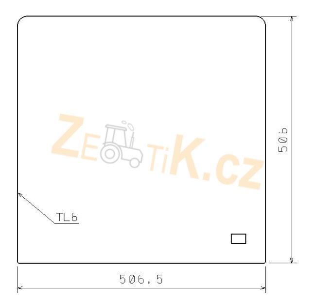Sklo boční zadní MK7 Z3011