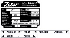 Malá sada - štítky Zetor 2011 pol