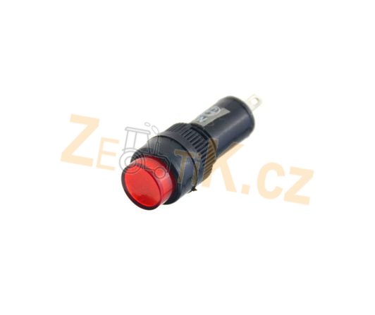Kontrolka červená LED 12V plast pr. 12mm