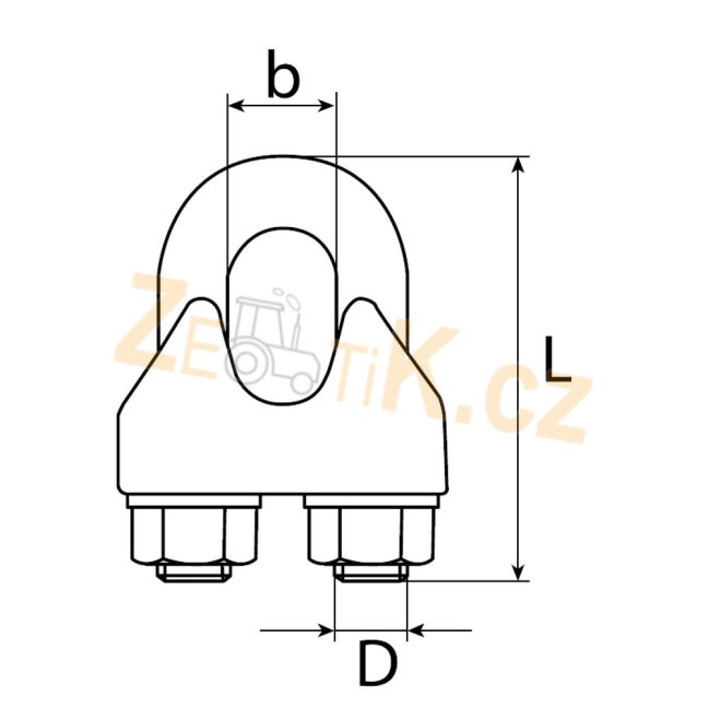 lanová svorka 1/8 - 3mm