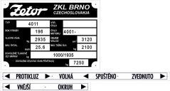 Malá sada - štítky Zetor 4011