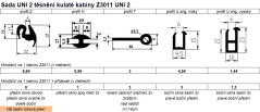 Sada těsnění kulaté kabiny Z3011 UNI