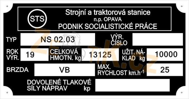 štítek STS Opava NS02.03