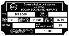 štítek STS Opava NS900H