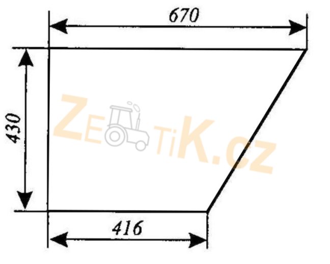 Sklo dveří spodní BK6911