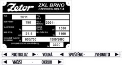 Malá sada - štítky Zetor 2011