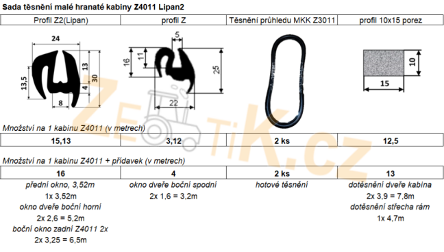 Sada těsnění Z4011 Lipan plus2