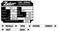 Malá sada - štítky Zetor 3011