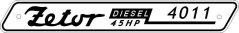 Štítky boční kapoty Zetor 4011 45HP 2ks